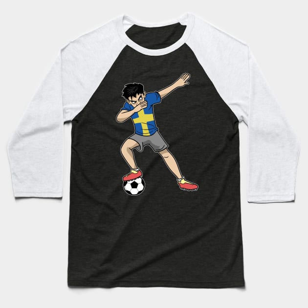 Soccer Sweden Soccer Player Boys Baseball T-Shirt by ModernMode